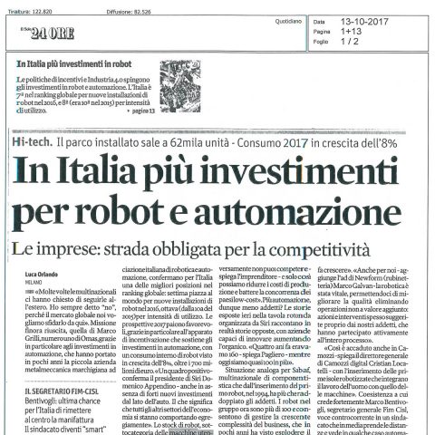 Il Sole 24 ore – Copertina