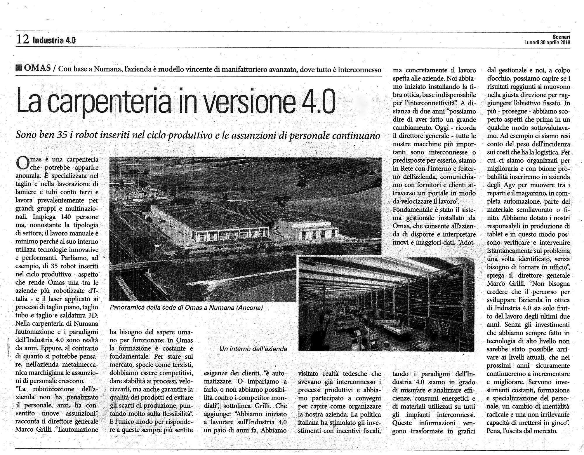 2018_04_30 Il sole 24 Ore rivista scenari