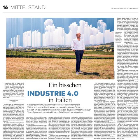 Germania Industria 4.0 Corriere della sera tedesco – copertina