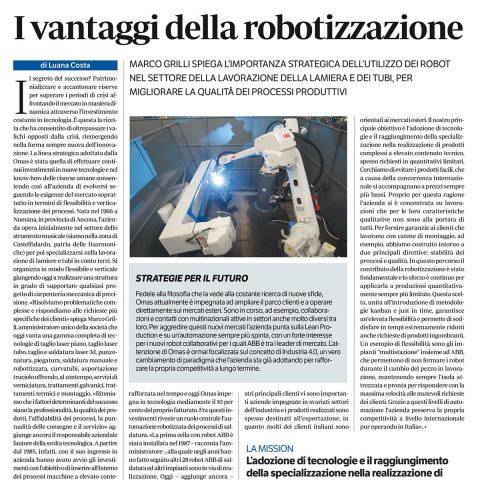 I Vantaggi della Robotizzazione Rivista Meccanica